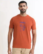 Graphic Print Crew-Neck T-Shirt by Rare Rabbit