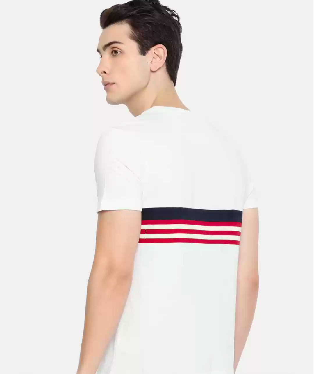 USPA men's Round neck white T-shirt