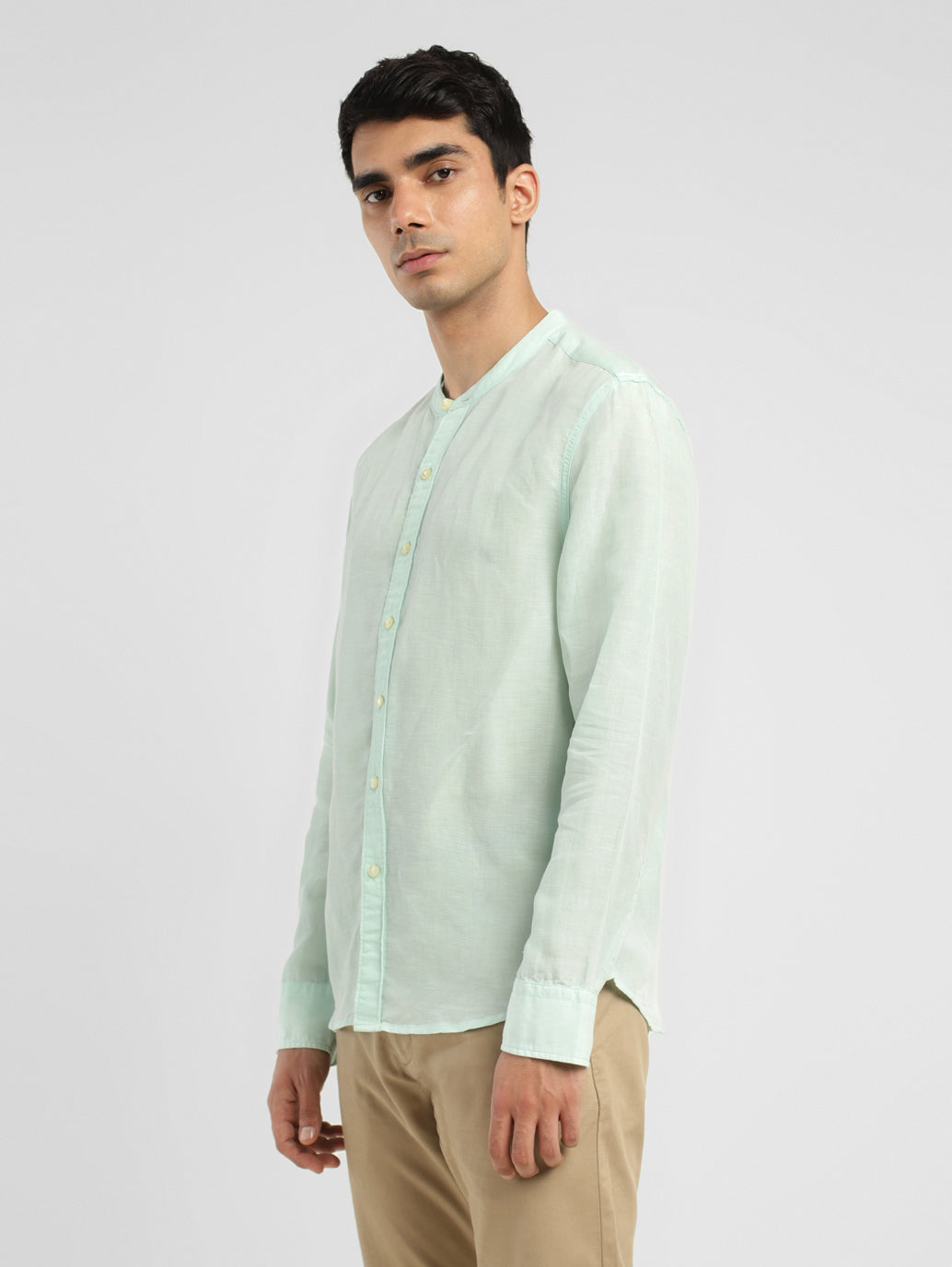 Men's Solid Slim Fit Linen Shirt Levi's
