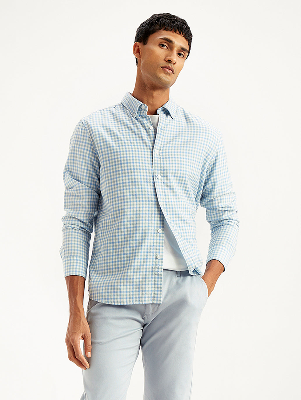 Men's Checkered Spread Collar Shirt Levi's