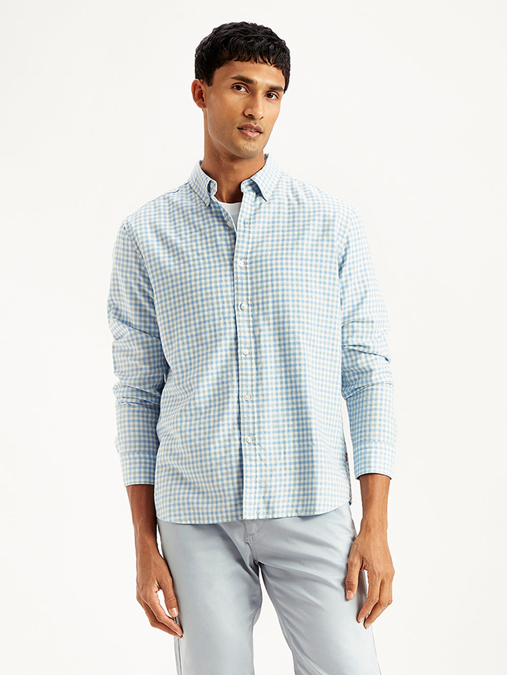 Men's Checkered Spread Collar Shirt Levi's