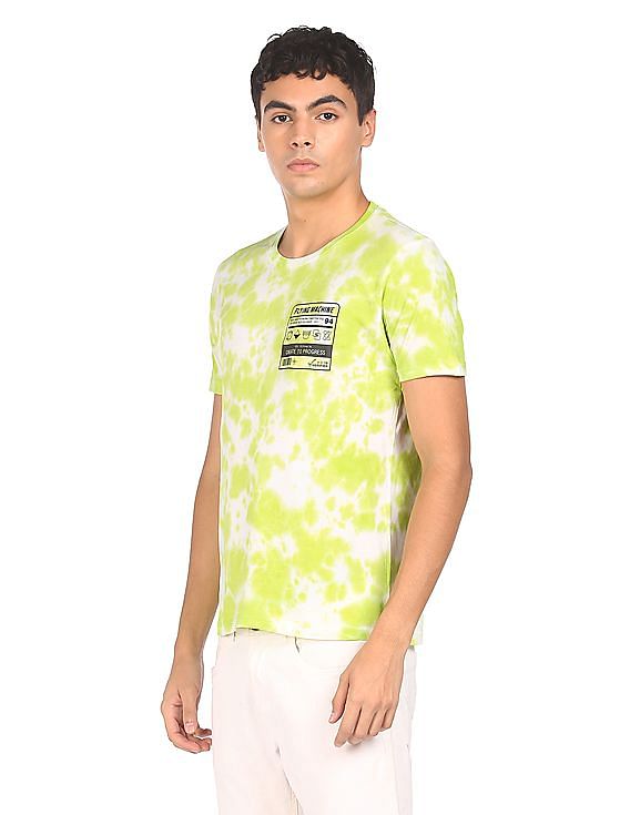 Crew Neck Tie Dye Print T- shirt by Flying Machine