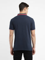 Men's Solid Polo Navy T-shirt by Levi's