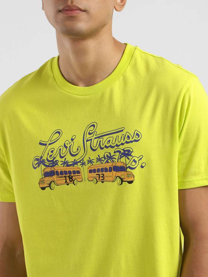 LEVI'S| men printed typography round neck cotton t-shirt