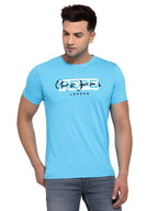 Sky Blue Printed Round Neck Short Sleeves T-Shirt by Pepe jeans