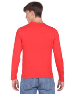 Long Sleeve Brand Print Cotton T-shirt by Flying Machine