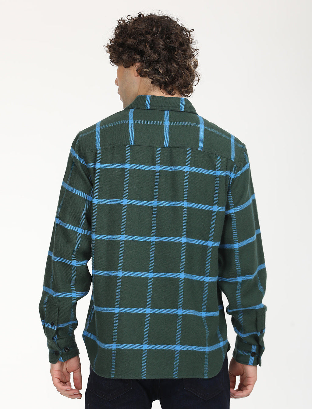 Men's Checkered Dark Green Spread Collar Shacket Levi's