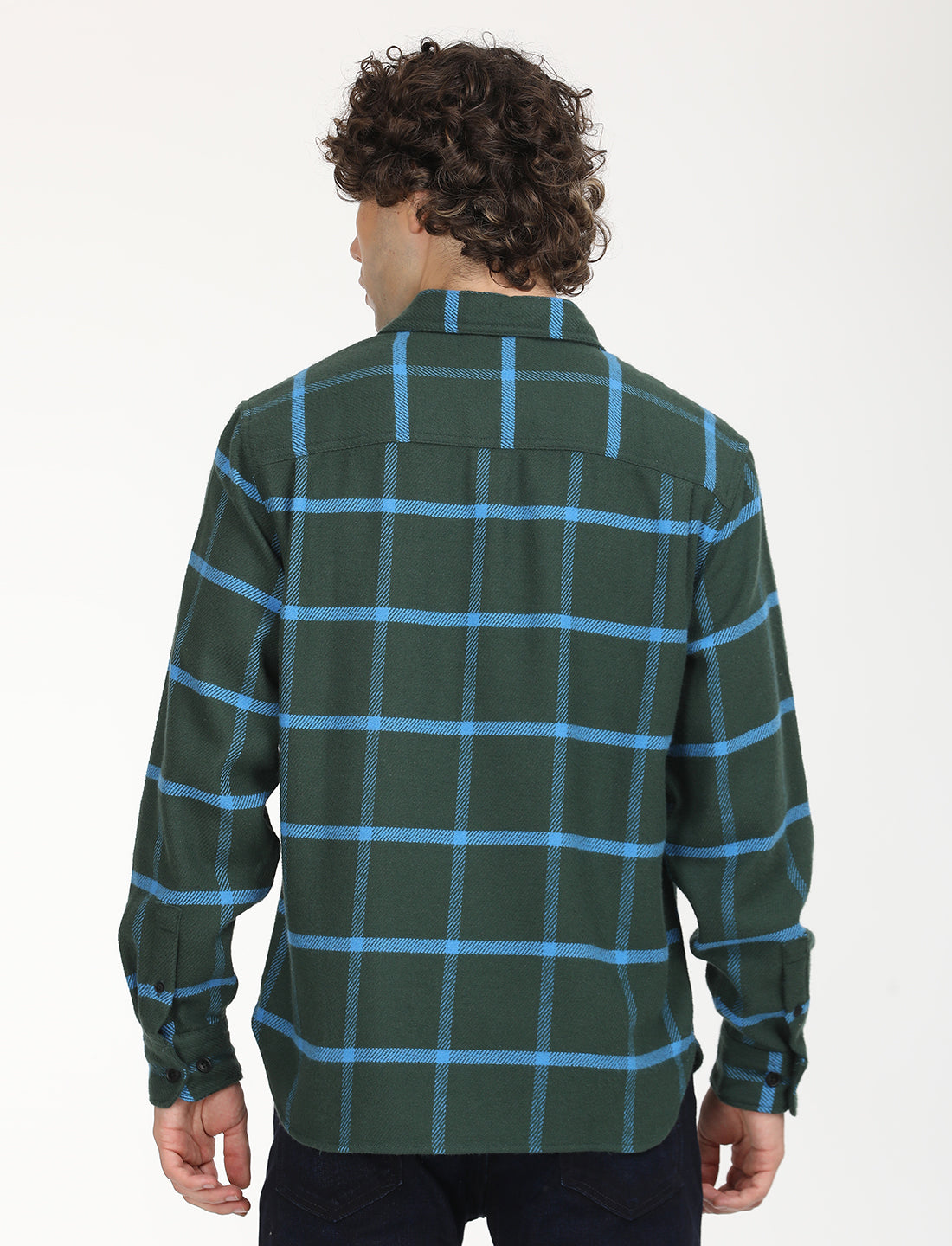 Men's Checkered Dark Green Spread Collar Shacket Levi's