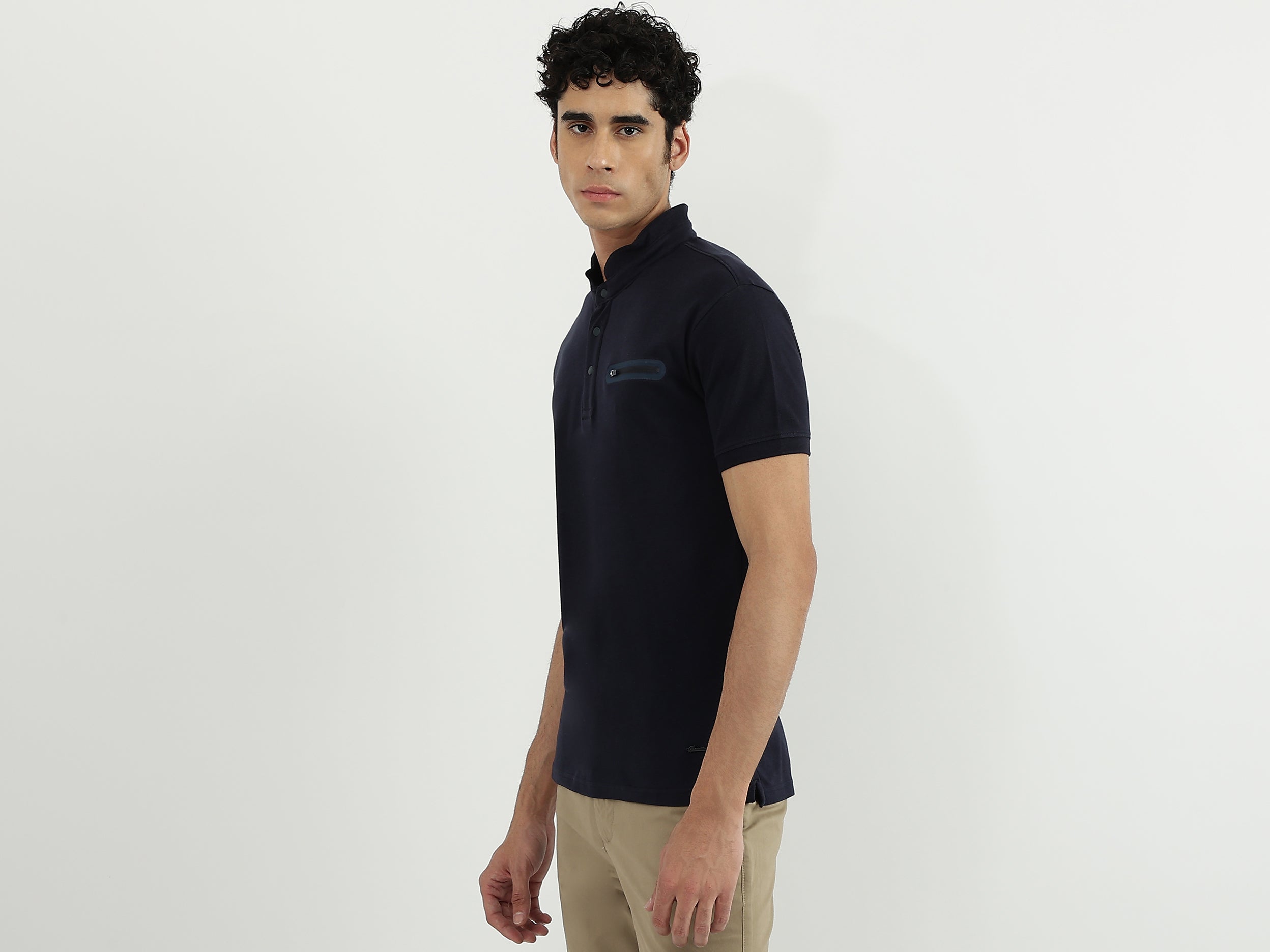 Men Solid Polo Neck Polo T-Shirt by United Colors of Benetton