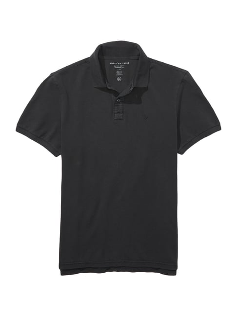 American eagle dark grey regular fit POLO t-shirt