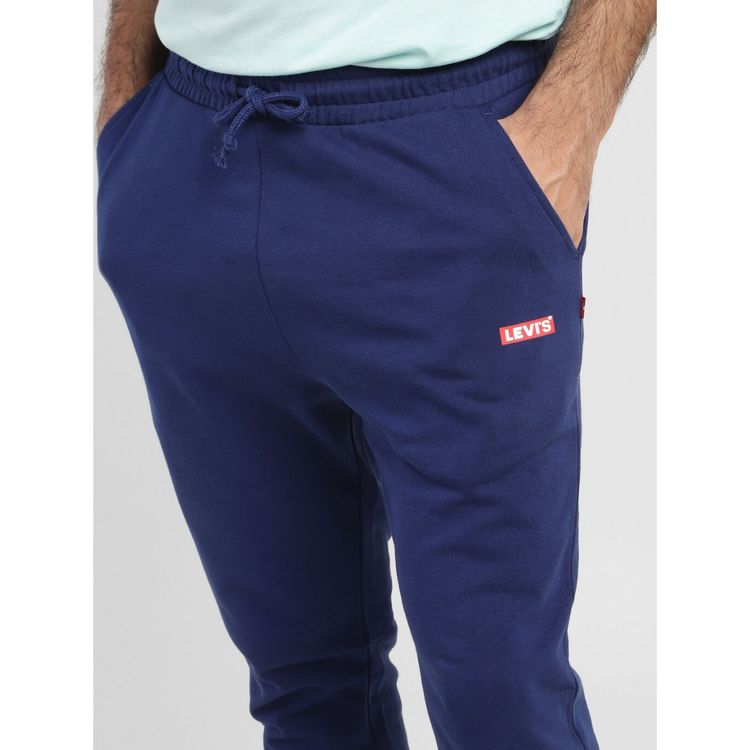 Men Navy Blue Regular Joggers by Levi's
