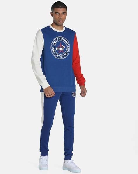 Typographic Print Round-Neck Sweatshirt by Puma