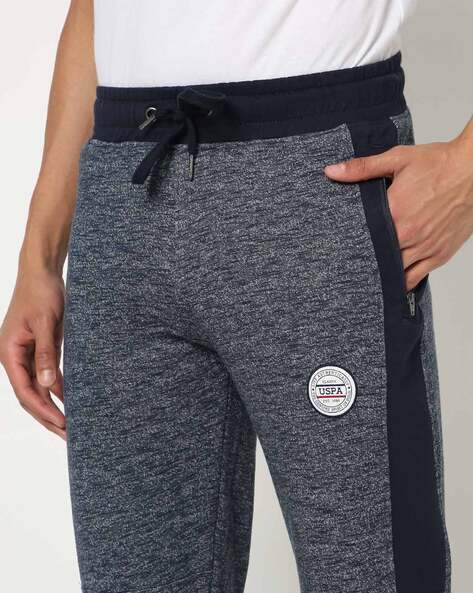 USPA heathered joggers with logo print