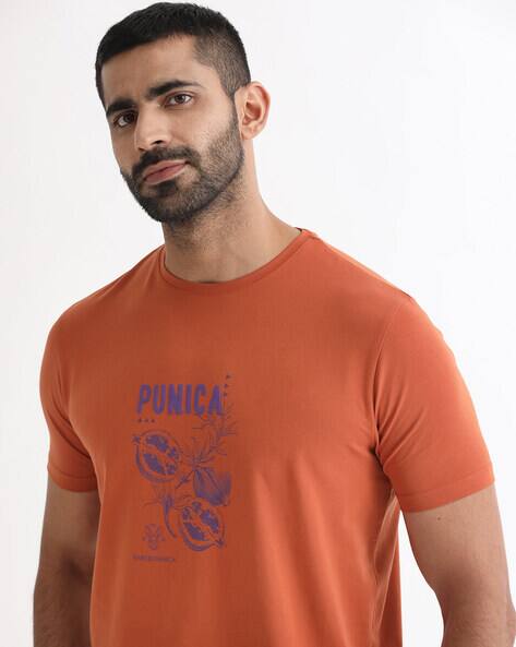 Graphic Print Crew-Neck T-Shirt by Rare Rabbit