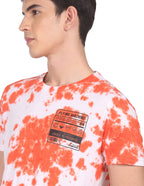 Crew Neck Tie Dye Print T- shirt by Flying Machine