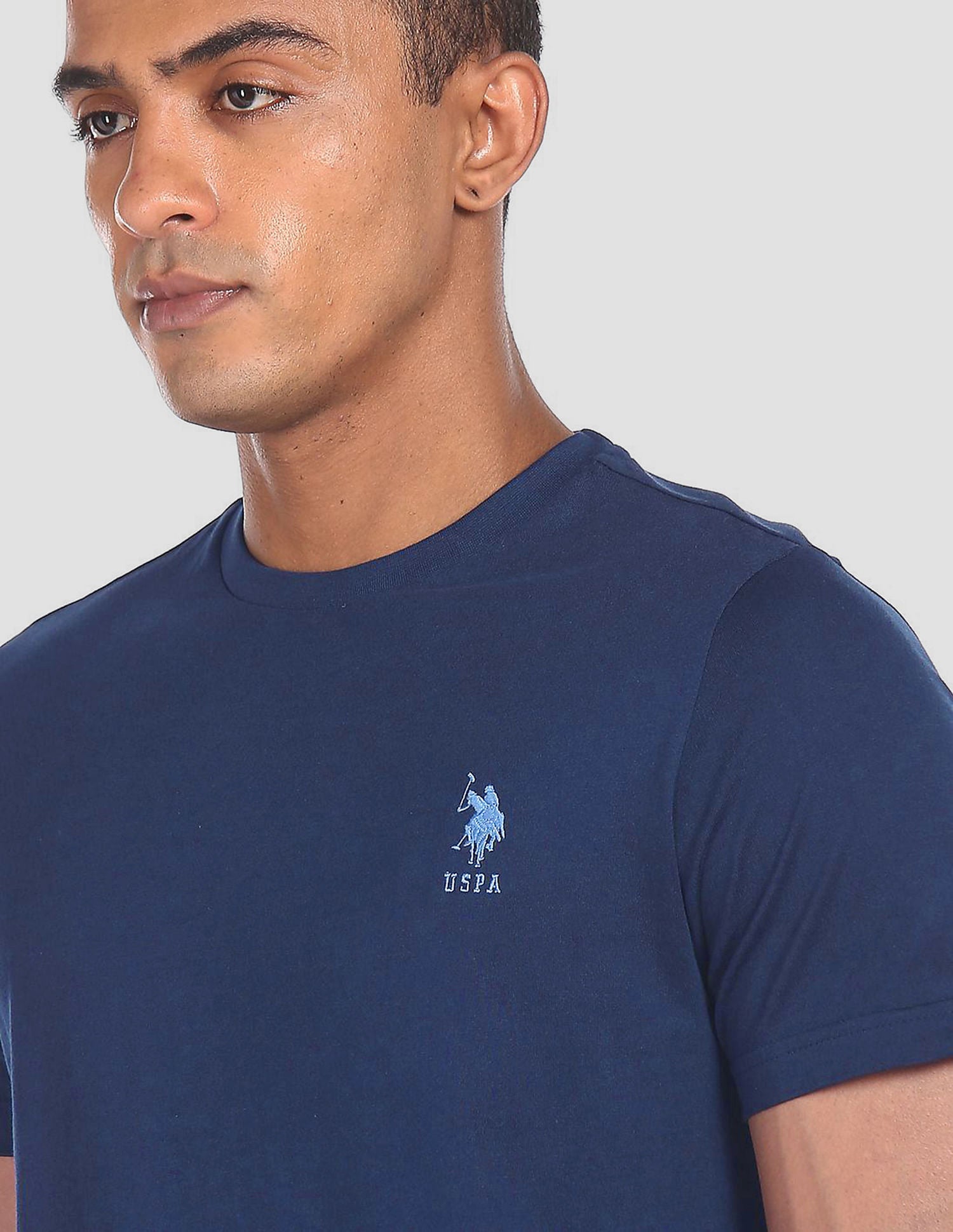Crew Neck Solid Cotton T-shirt by U. S. POLO ASSN