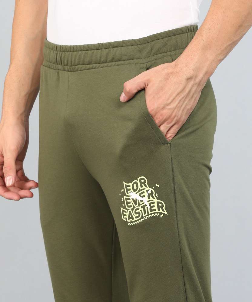 Graphic Pants Men Graphic Print Green Track Pants by PUMA