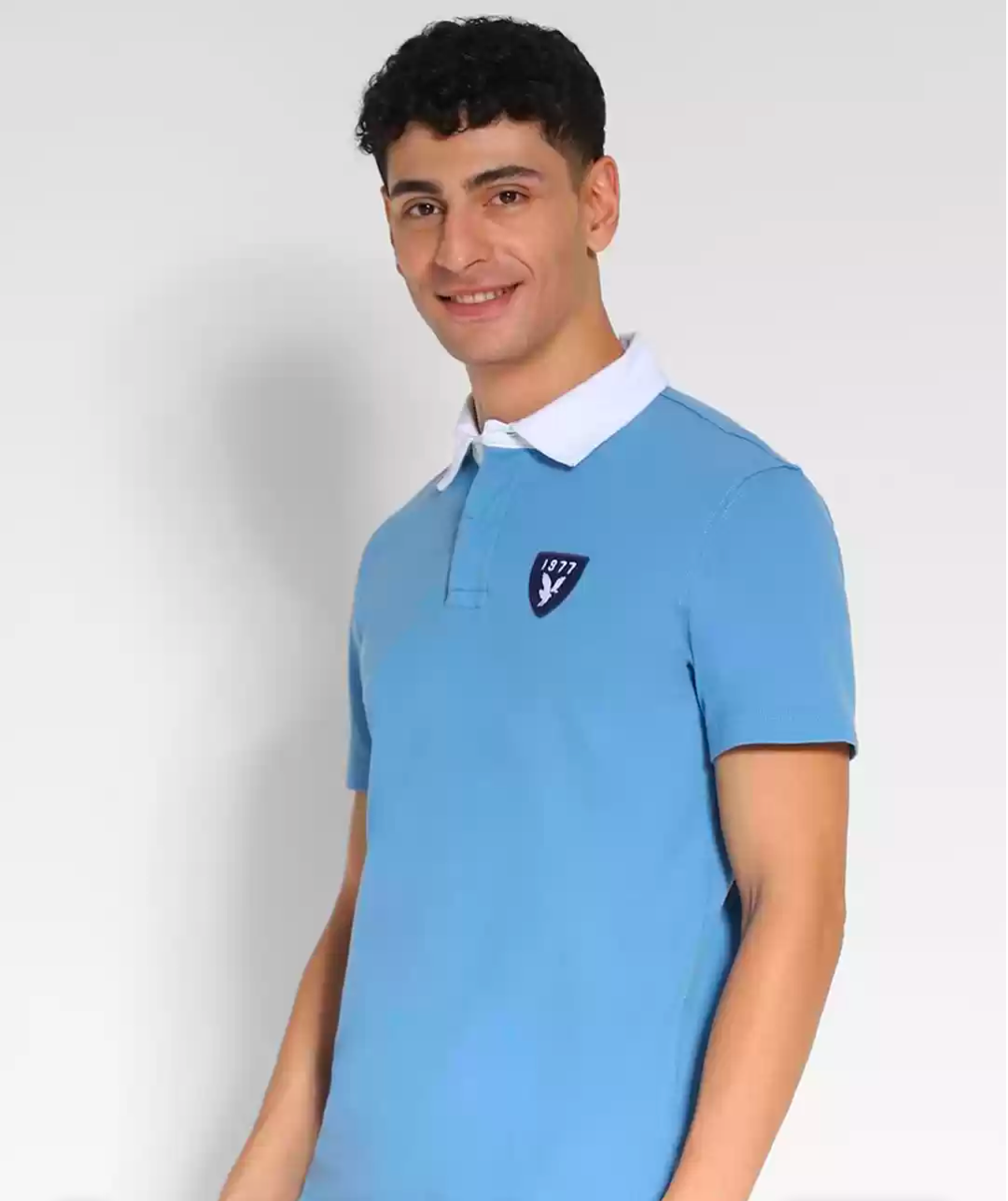 AMERICAN EAGLE OUTFITTERS solid POLO T-SHIRT