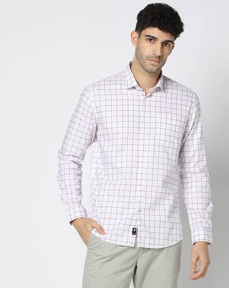 Purple checked shirt By NETPLAY