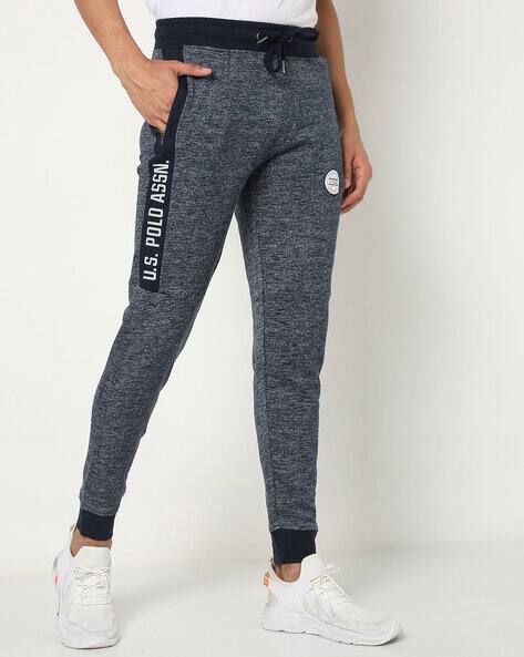 USPA heathered joggers with logo print