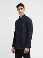 Men's Solid Blue Collar Shirt Levi's