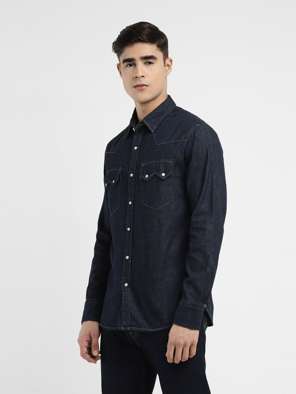 Men's Solid Blue Collar Shirt Levi's