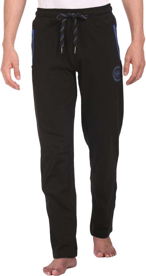 USPA men's solid regular fit TRACK PANTS