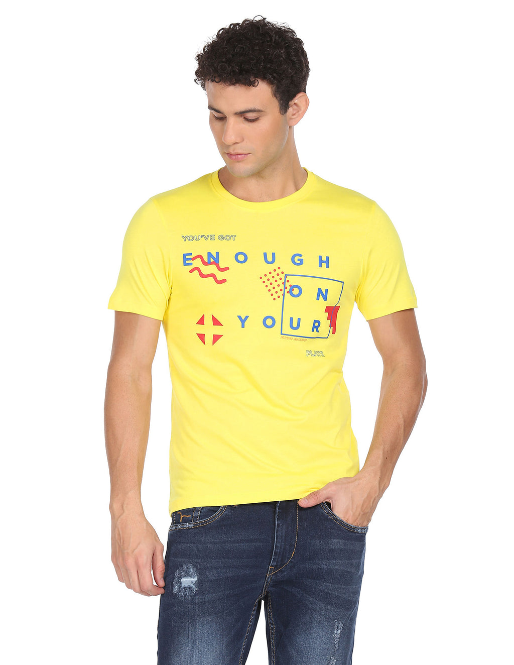 Graphic Print Cotton Print T-shirt by Flying Machine