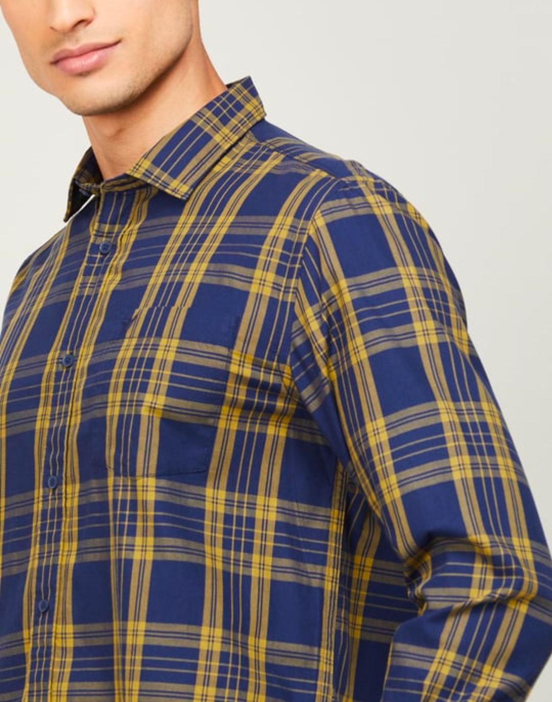 KILLER CASUAL Men Checked Full Sleeves Slim Fit Casual Shirt