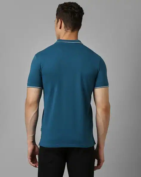 Men Slim Fit Polo T-Shirt by Louis Philippe Jeans