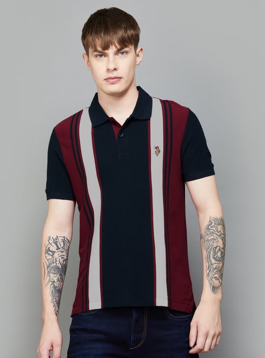 U.S. POLO ASSN. Men Striped Polo T-shirt