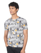 Pure Cotton All Over Print T-shirt by Flying Machine