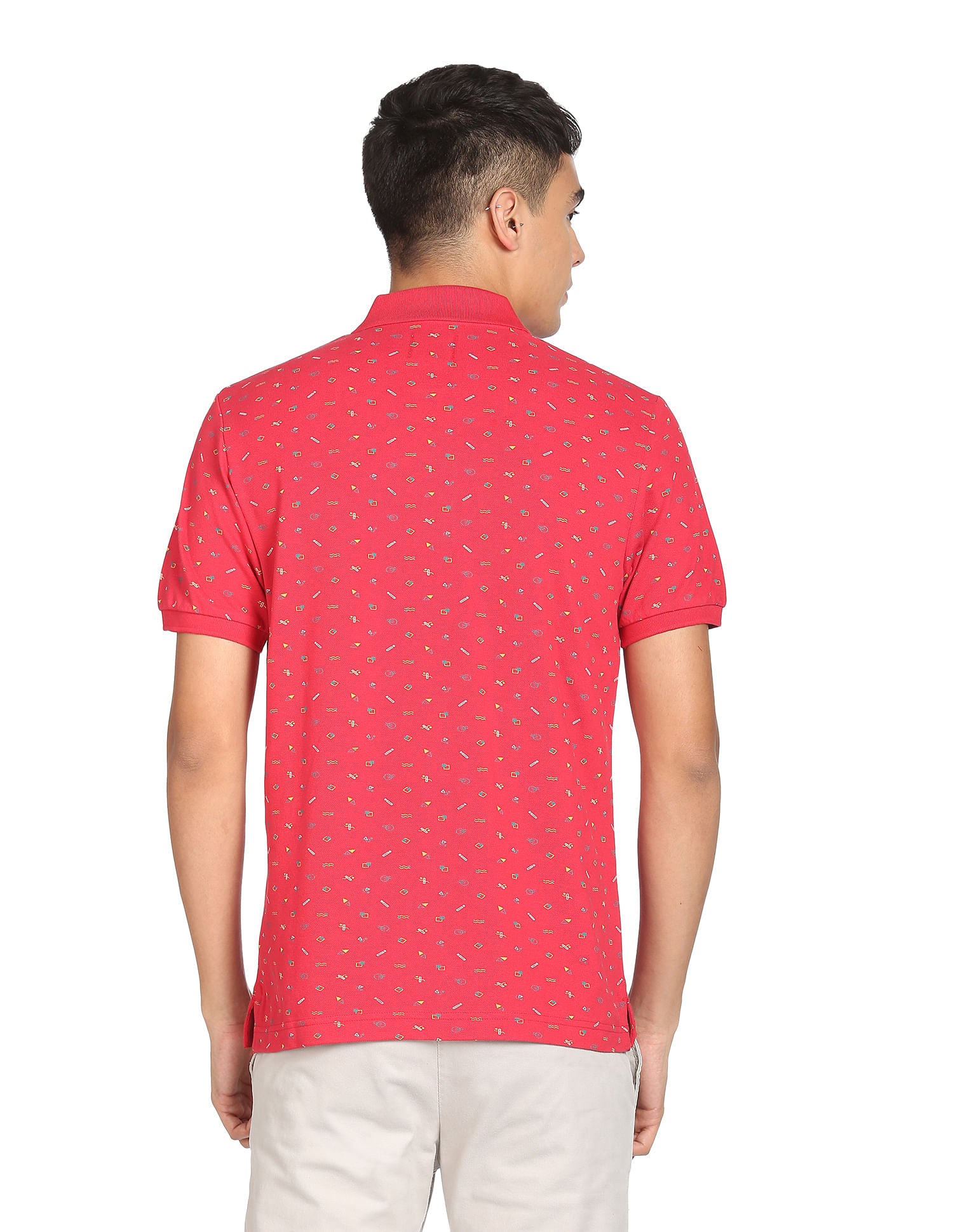 Abstract Print Pique Polo T-shirt by Flying Machine