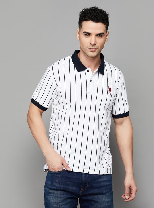 U.S.POLO ASSN. Striped Slim Fit Polo T-shirt