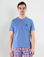 USPA | V-NECK BLUE T-SHIRT