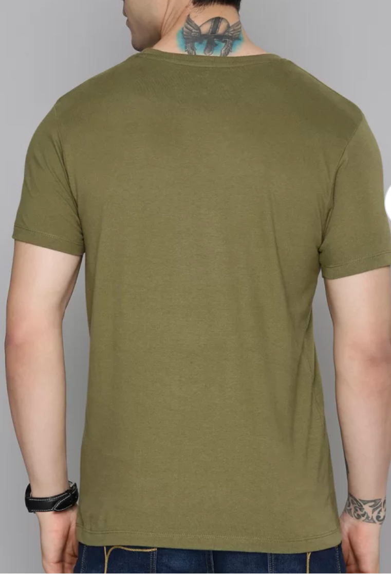 Flying Machine olive slim fit T-shirt