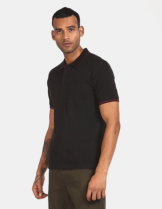 FLYING MACHINE ROUND NECK REGULAR FIT POLO T-SHIRT