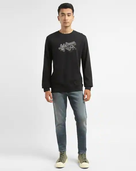Levi's Red Cotton Regular Fit Printed Sweatshirt