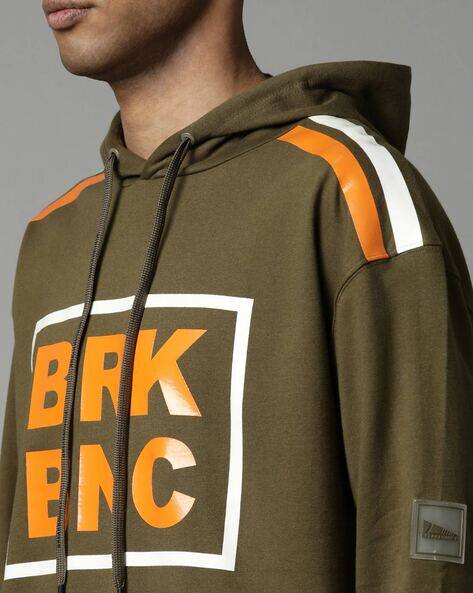 Breakbounce White Printed Hoodie