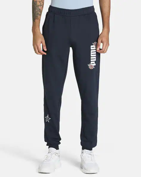 Brand Print Straight Joggers by PUMA