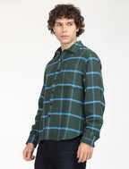 Men's Checkered Dark Green Spread Collar Shacket Levi's