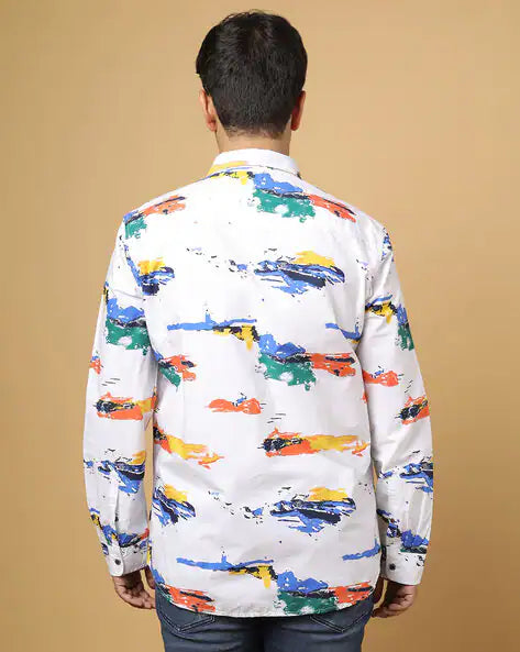 Graphic Print Cotton Shirt by Pepe Jeans