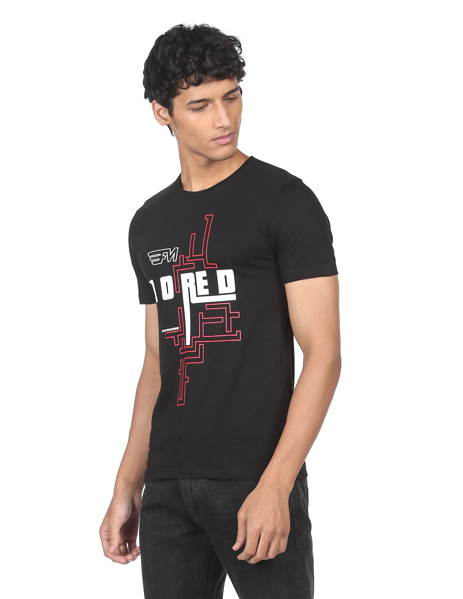 Men printed slim fit t-shirt by Flying Machine