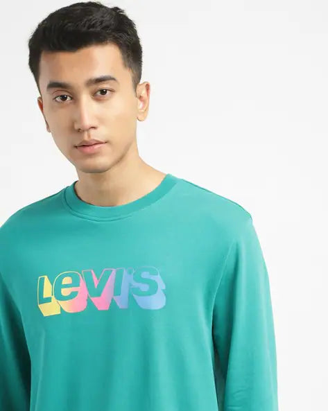 Men's Brand Logo Crew Neck Sweatshirt by Levi's
