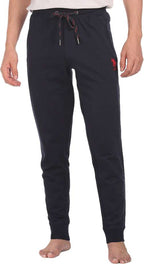 USPA men solid blue track pants