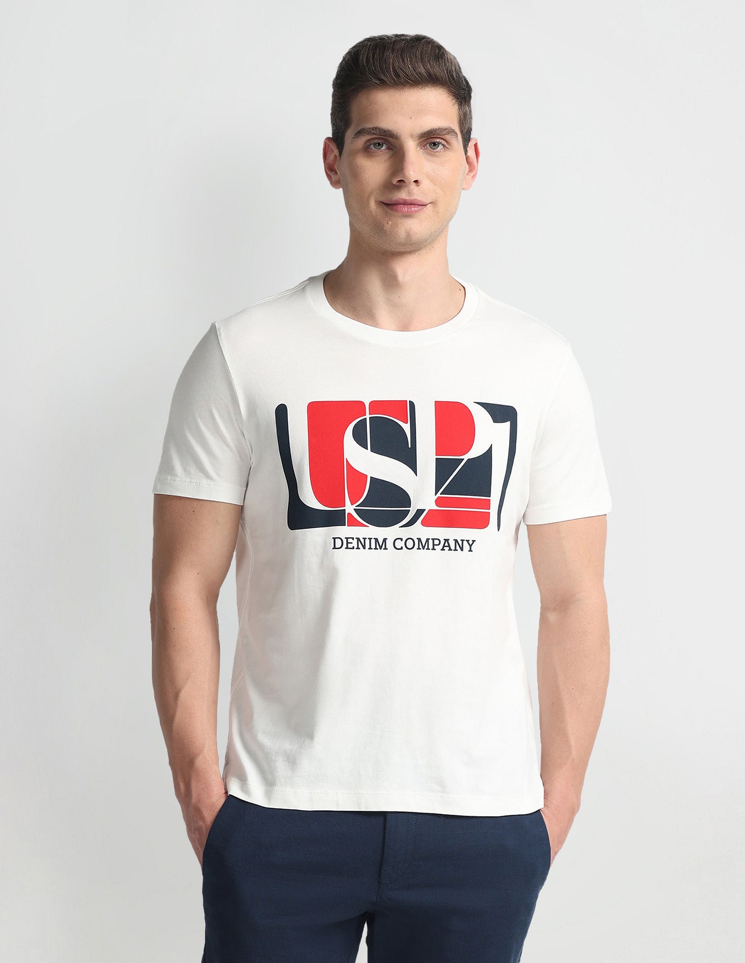 Graphic Print Muscle T-shirt by U. S. POLO ASSN.