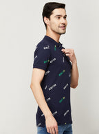 UNITED COLORS OF BENETTON Men Printed Regular Fit Polo T-shirt