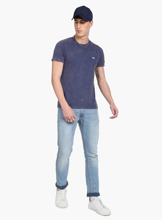 Men Dyed Regular Fit T-shirt by Flying Machine