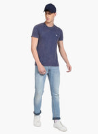 Men Dyed Regular Fit T-shirt by Flying Machine