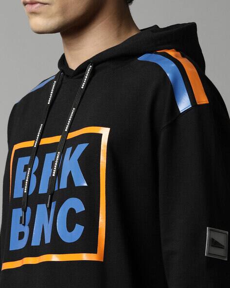 Breakbounce White Printed Hoodie